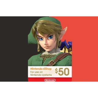 $50.00 USD Nintendo eShop