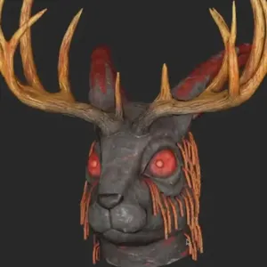glowing Jackalope mask