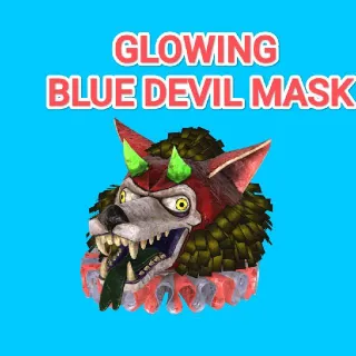 GLOWING BLUE DEVIL MASK