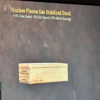 Enclave Plasma Gun Stabilized Stock Mod