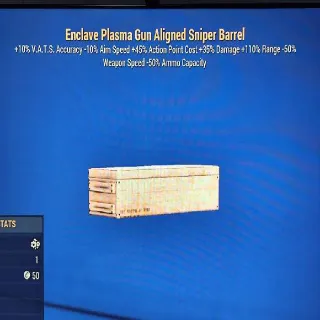 ENCLAVE PLASMA GUN ALIGNED SNIPER BARREL