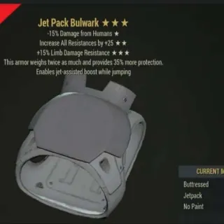 Jet Pack Bulwark⭐⭐⭐ New Armor (secret Service)