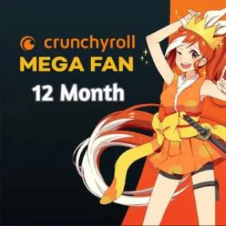 Crunchyroll MegaFan 12 Months ACCOUNT Global Crunchyroll megafan 1 Year Account