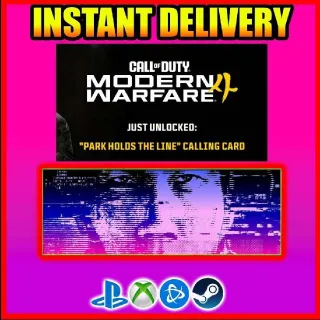 CoD MW4 – Park Holds the Line — Calling Card - PARK HOLDS THE LINE - PARK HOLOS ⚡️AUTODELIVERY⚡️