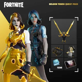 Fortnite - Golden Touch Quest Pack + 1,500 V-Bucks