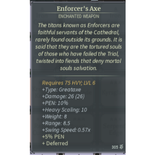 Enchanted Enforcer's Axe! Deepwoken - Game Items - Gameflip