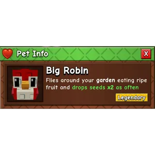 Grow A Garden 2 - Big Robin