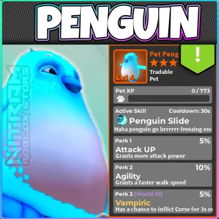 WZ - Blue Penguin Pet - Atk,agil,vamp