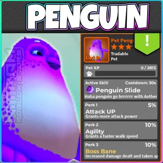 WZ - Purple Penguin Pet - Atk,agil,bob