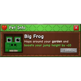 Grow A Garden 2 - Big Frog