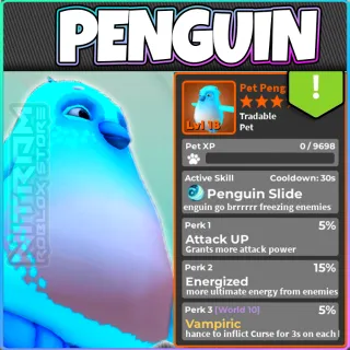 WZ - Blue Penguin Pet - Atk,energ,vamp