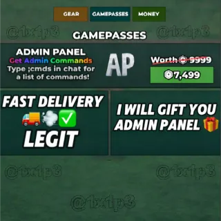 Admin Panel • Steal a Brainrot