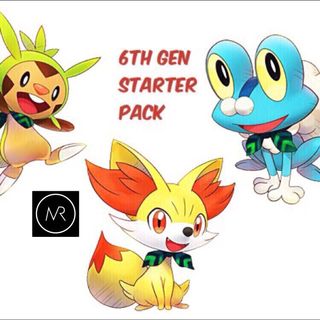 Shiny Chespin/Fennekin/Froakie Starter Pack 6IV - Pokemon X/Y OR