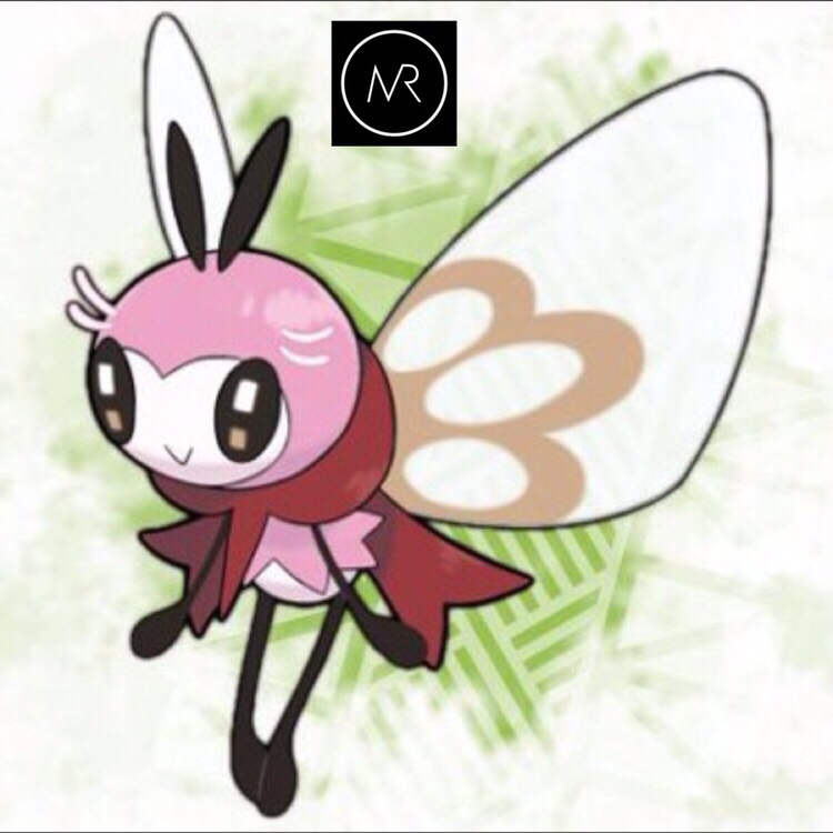 Shiny HP Fire Ribombee W Egg Move Pokemon Sun And Moon 3DS Nintendo 