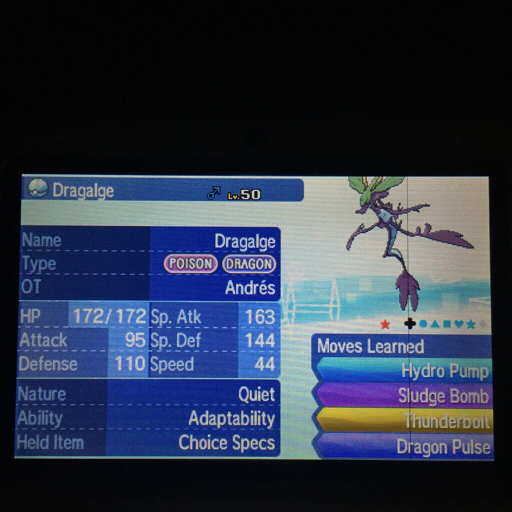 Shiny Trick Room Dragalge Pokemon Sun And Moon 3ds Nintendo