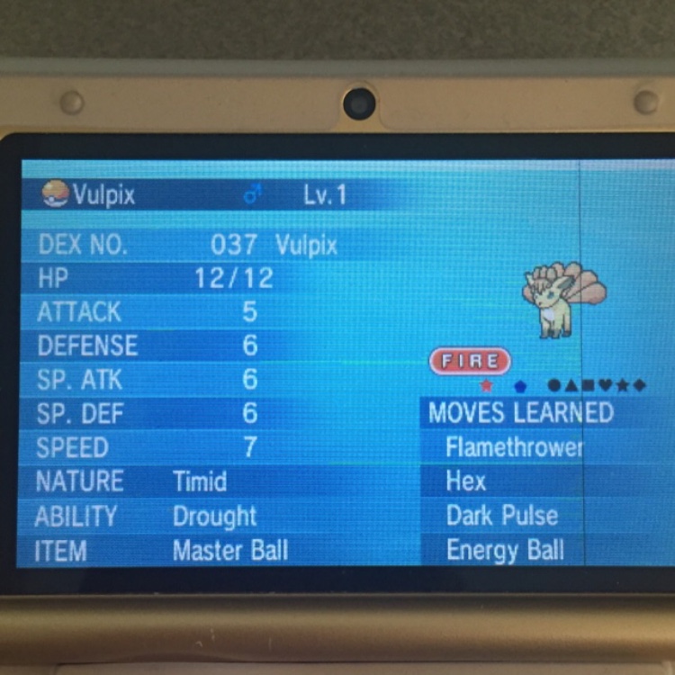 shiny vulpix pokemon x