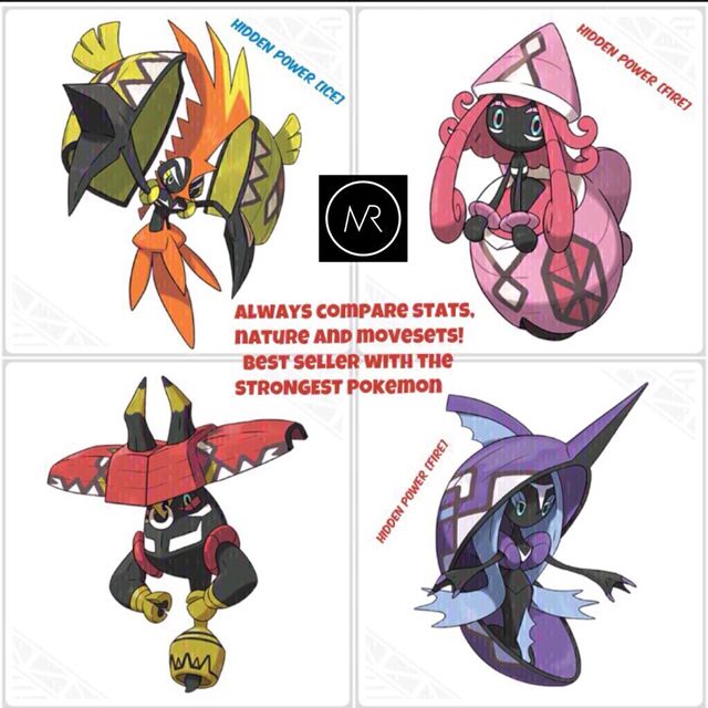 6IV Competitive ALL 4 Tapu Guardians Pack Pokemon Sun and Moon 3DS