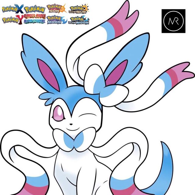 Shiny HP [Fire] Sylveon Pokemon Sun and Moon 3DS Nintendo Alola Alolan ...