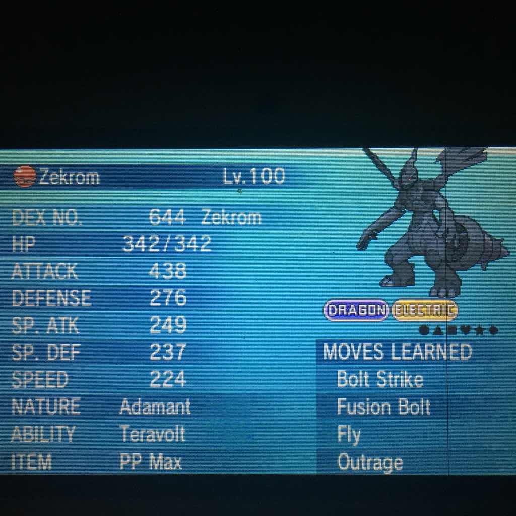 Zekrom Pokemon X Y Omega Ruby Or Alpha Sapphire 3ds Oras 3ds Games Gameflip