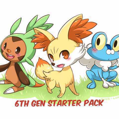 Shiny Chespin/Fennekin/Froakie Starter Pack 6IV - Pokemon X/Y OR