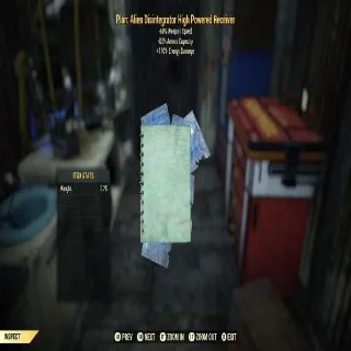 Plan: Alien Disintegrator High Powered Receiver