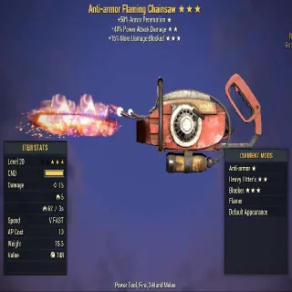 Missing Parts Weapon | LVL 20 | Flaming Chainsaw | Invisible Blade