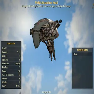 Polly's Assaultron Head | Glitched Weapon | Tradable Version | Level 1