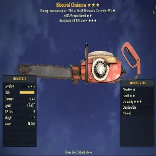 Chainsaw | LVL 50 | Bloodied, Rapid, Durability | God Roll