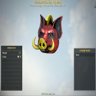 Fasnacht Glowing Pig Mask