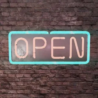 Plan: Open Neon Sign
