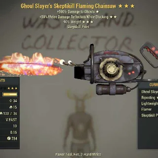 Missing Parts Weapon | Flaming Chainsaw | Bladeless | Lvl 20 | Invisible
