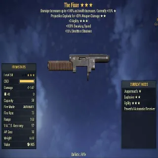 Missing Parts Weapon | LVL 50 | The Fixer | Junkies, Explosive | Invisible