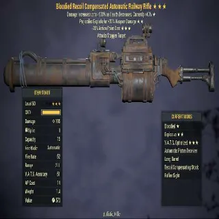 Bloodied Railway Rifle (Explosive/35% less VATS AP cost)