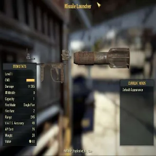 Missing Parts Weapon | Missile Launcher | Level 1