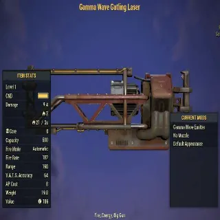 Gatling Laser Level 1 Invisible