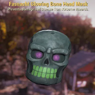 Fasnacht Glowing Bone Head Mask