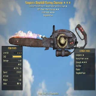 Vampire's Chainsaw[40% Power Attack][+3 STR] | FAST DELIVERY