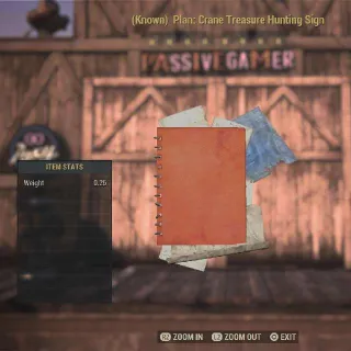 Plan: Crane Treasure Hunting Sign | Glitched