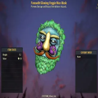 Fasnacht Glowing Veggie Man Mask