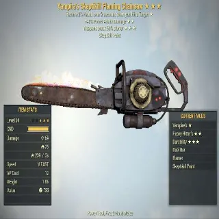 Vampire's Chainsaw[40% Power Attack][50% Break Slower] | FULLY MODDED | FAST DELIVERY