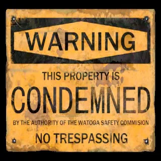 Condemned notification sign x2 [Plans]