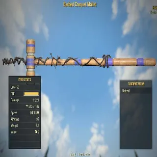 Barbed Croquet Mallet | Dev Room Weapon