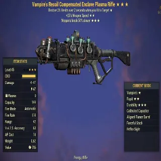 Enclave Plasma Rifle | Flamer Barrel | V/25/Dur