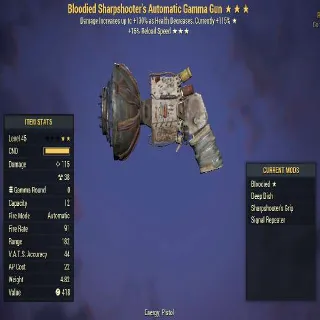 Missing Stars Weapon | LVL 45 | Gamma Gun | Bloodied- ? - Swift | Missing Effects