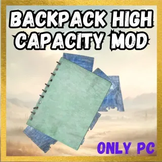 PLAN: Backpack high capacity mod