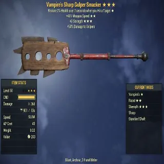 Vampire's Sharp Gulper Smacker(+40% Weapon Speed)(+3 Strength )
