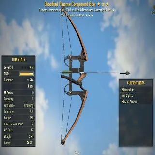 Missing Stars Weapon | LVL 50 | Combat Bow |Bloodied -? -Vats Optimized | Missing Effects