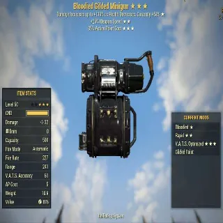 Missing Parts Weapon | Gilded Minigun | Level 50 | Invisible