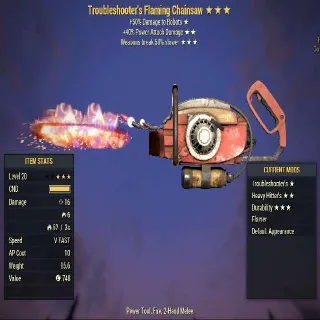 Missing Parts Weapon | LVL 20 | Flaming Chainsaw | Invisible Blade
