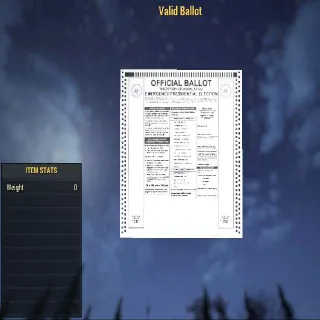 Valid Ballot | Rare Misc Item